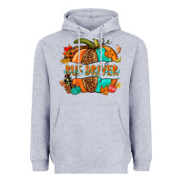 Heather Grey bus driver pumpkin Heavyweight Hoodie - NancyCooperArtShop