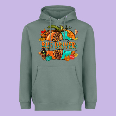 Bus Driver Pumpkin Heavyweight Hoodie Designed By Nancycooperartshop