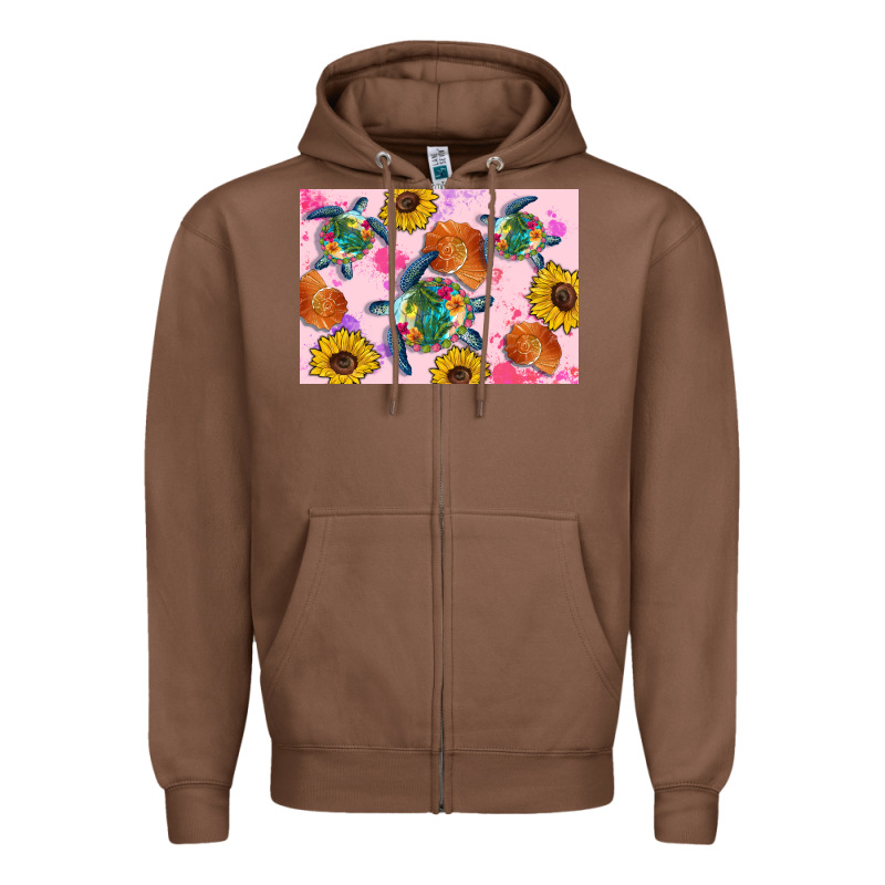 Sunflowers Turtle Zipper Hoodie by Artiststas | Teevron