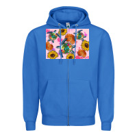 True Royal Sunflowers Turtle Zipper Hoodie - Artiststas