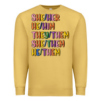 Antique Gold lgbtq pronouns Premium Sweatshirt - MaliasSmallBusiness