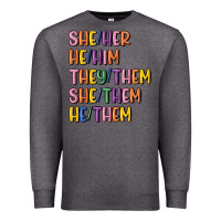 Charcoal Heather lgbtq pronouns Premium Sweatshirt - MaliasSmallBusiness