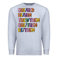 Heather Grey lgbtq pronouns Premium Sweatshirt - MaliasSmallBusiness