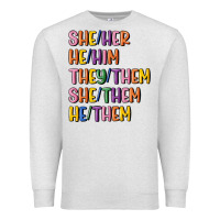 Oatmeal Heather lgbtq pronouns Premium Sweatshirt - MaliasSmallBusiness