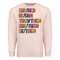 Pale Pink lgbtq pronouns Premium Sweatshirt - MaliasSmallBusiness