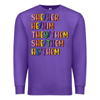 Purple lgbtq pronouns Premium Sweatshirt - MaliasSmallBusiness