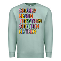 Seafoam lgbtq pronouns Premium Sweatshirt - MaliasSmallBusiness