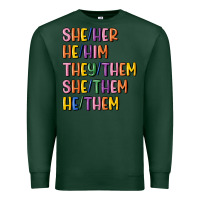 Sports Green lgbtq pronouns Premium Sweatshirt - MaliasSmallBusiness