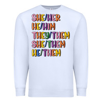 White lgbtq pronouns Premium Sweatshirt - MaliasSmallBusiness