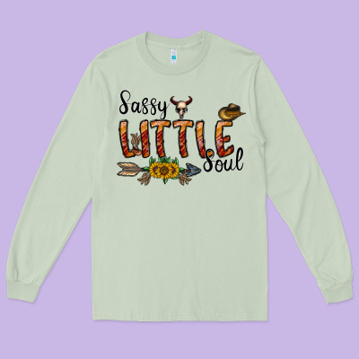 Sassy Little Soul Long Sleeve Tee Designed By Cowhidedigitalart