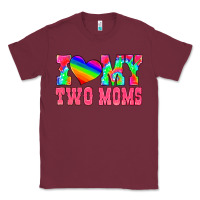 Burgundy i love my two moms Classic Tee - HRA Design Shop