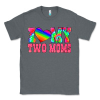 Charcoal Heather i love my two moms Classic Tee - HRA Design Shop