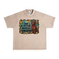 French Oak life is better with a labrador Urban Heavy Tee - RanaPortraitStore