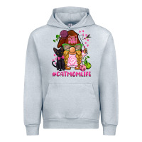 Heather Grey cat mom  life gnome Urban Hoodie - BarkalooDesign