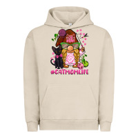 Pigment French Oak cat mom  life gnome Urban Hoodie - BarkalooDesign