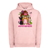 Pigment Salmon cat mom  life gnome Urban Hoodie - BarkalooDesign