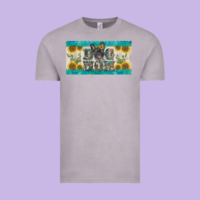 Dog Mom French  Bulldog License Plate Template Vintage Tee Designed By Barkaloodesign