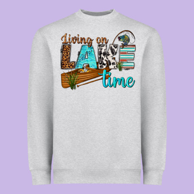 Living On Lake Time Heavyweight Sweatshirt Designed By Texasbilliewilder