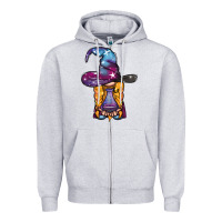 Heather Grey witch gnome with poison Zipper Hoodie - BundleAndBundleShop