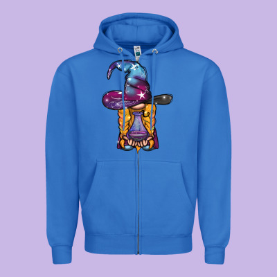 Witch Gnome With Poison Zipper Hoodie Designed By Bundleandbundleshop