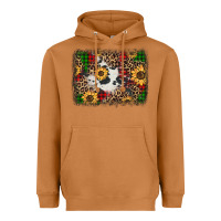 Meerkat distressed christmas sunflowers leopard cowhide background Heavyweight Hoodie - Jasminsmagicworld