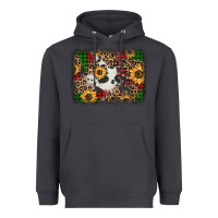 Smoke distressed christmas sunflowers leopard cowhide background Heavyweight Hoodie - Jasminsmagicworld