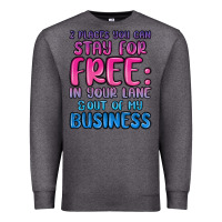 Charcoal Heather 2 places you can stay for free in your lane and ou Premium Sweatshirt - MaliasSmallBusiness