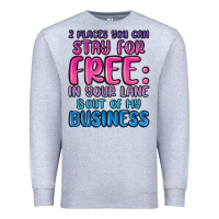 Heather Grey 2 places you can stay for free in your lane and ou Premium Sweatshirt - MaliasSmallBusiness