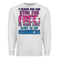 Oatmeal Heather 2 places you can stay for free in your lane and ou Premium Sweatshirt - MaliasSmallBusiness
