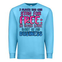 Ocean Blue 2 places you can stay for free in your lane and ou Premium Sweatshirt - MaliasSmallBusiness