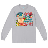 Moon Dust drink in my hand toes in the sand Long Sleeve Tee - HRA Design Shop