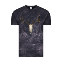 Cloud Black deer skull Vintage Tee - RanaPortraitStore