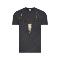 Vintage Black deer skull Vintage Tee - RanaPortraitStore