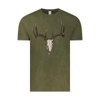 Vintage Olive deer skull Vintage Tee - RanaPortraitStore