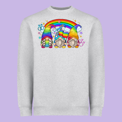 Lgbt Gnomes Heavyweight Sweatshirt Designed By Zillion Design Studio