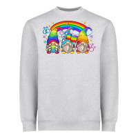 Heather Grey lgbt gnomes Heavyweight Sweatshirt - Zillion Design Studio