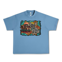 Pebble Blue life is better with a frenchie Urban Heavy Tee - RanaPortraitStore