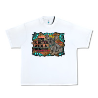White life is better with a frenchie Urban Heavy Tee - RanaPortraitStore