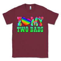 Burgundy i love my two dads Classic Tee - HRA Design Shop