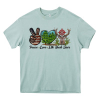 Arona Peace Love Elk Buck Deer Heavy Core Tee - LillyAllenDesigns