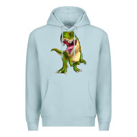 Blue Mist T-rex Premium Hoodie - MaliasSmallBusiness
