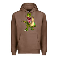 Chestnut T-rex Premium Hoodie - MaliasSmallBusiness
