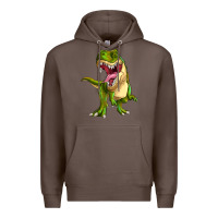 Coffee T-rex Premium Hoodie - MaliasSmallBusiness