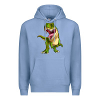 Colony Blue T-rex Premium Hoodie - MaliasSmallBusiness