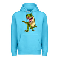 Ocean Blue T-rex Premium Hoodie - MaliasSmallBusiness