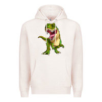 Pale Pink T-rex Premium Hoodie - MaliasSmallBusiness