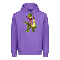 Purple T-rex Premium Hoodie - MaliasSmallBusiness