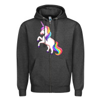 Charcoal Heather unicorn Zipper Hoodie - Artiststas