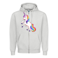 Dove Grey unicorn Zipper Hoodie - Artiststas