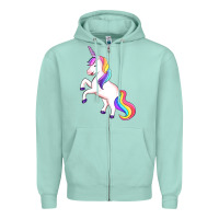 Seafoam unicorn Zipper Hoodie - Artiststas